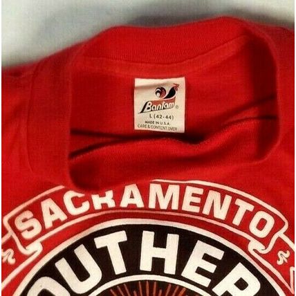 Vtg Southern Pacific Railroad Lines L T-Shirt Sacramento Single Stitch Red (T3J