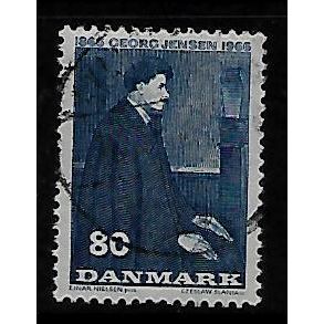 DENMARK 1966 GEORGE JENSEN 80 ORE BLUE SG 476 FINE USED#2