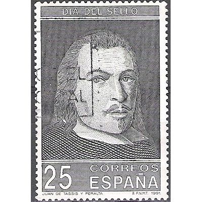 España 1991 Michel 2985 O Cote (2008) 0.20 Euro Journée du timbre Juan de Tassis