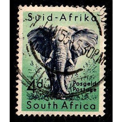 South Africa Suid Afrika 1954 Animal 4d Used Stamp Elephant