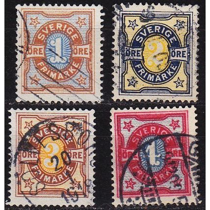 SCHWEDEN SVERIGE [1892] MiNr 0050-53 ( O/used )