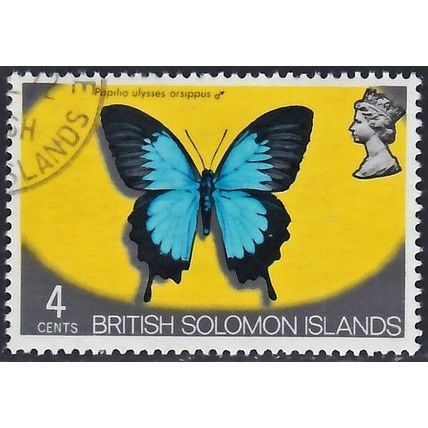 SOLOMON ISLANDS, 1972-73 4c Butterfly, SG 222 (Scott #234), used