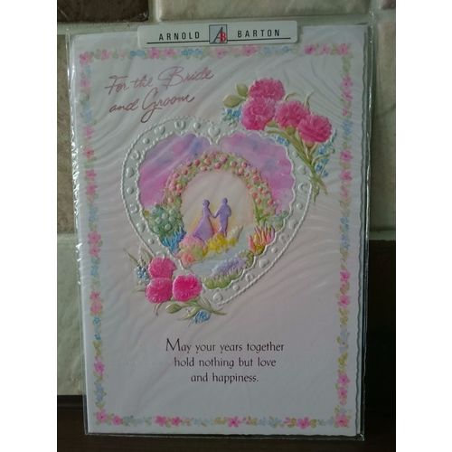 Wedding Day Cards - For The Bride & Groom - pink
