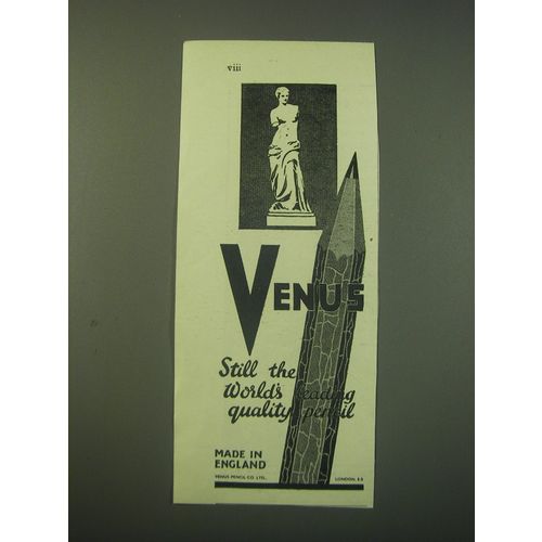 1942 Venus Pencils Ad - Venus Still the world's leading quality pencil