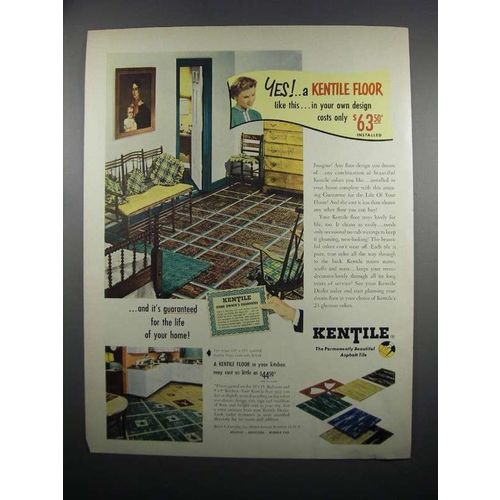 1950 Kentile Floor Ad - In Your Own Design