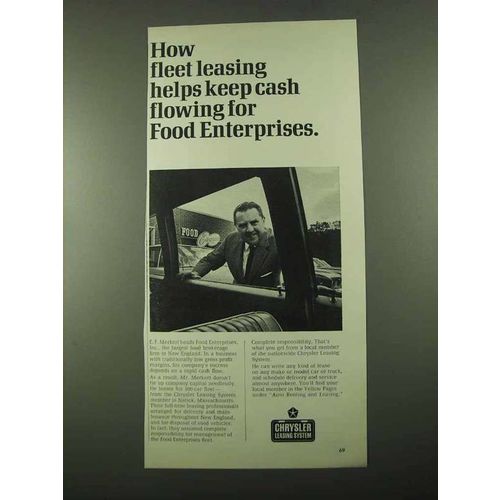 1969 Chrysler Leasing System Ad - Food Enterprises