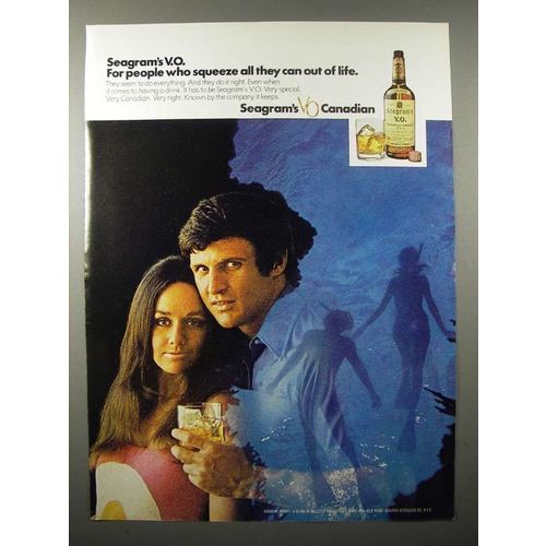 1971 Seagram's V.O. Canadian Whisky Ad - Squeeze