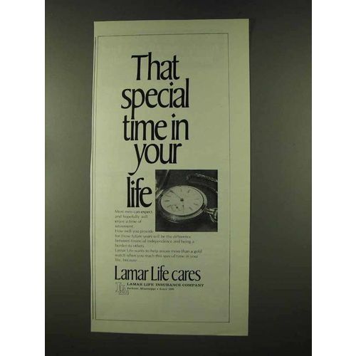 1973 Lamar Life Insurance Ad - Special Time in Life