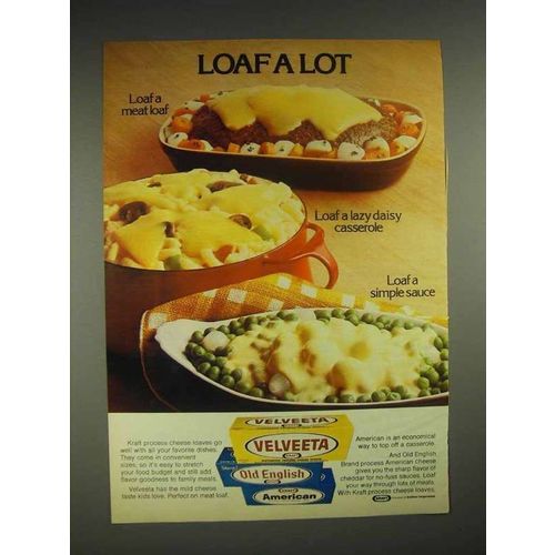 1974 Kraft Velveeta, Old English, American Cheese Ad
