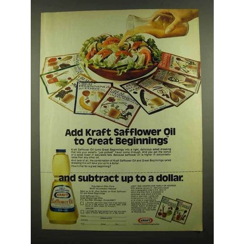 1974 Kraft Safflower Oil Ad - Great Beginnings