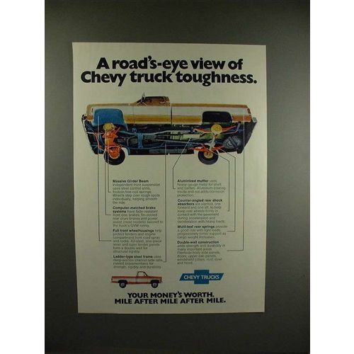 1975 Chevrolet Chevy Trucks Ad - View of Toughness