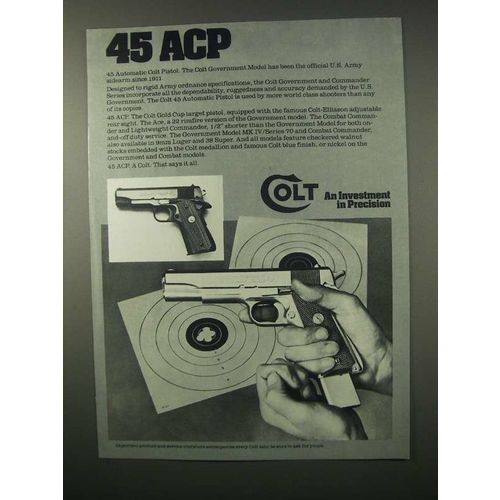 1980 Colt 45 ACP Automatic Colt Pistol Ad