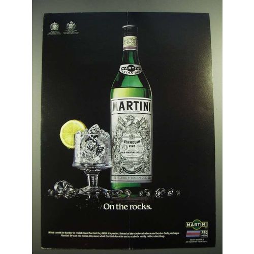 1982 Martini Vermouth Ad - On the Rocks