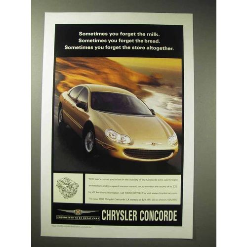 1999 Chrysler Concorde Lxi Car Ad