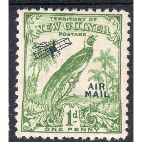 New Guinea Sg164 1d Green Airmail fine m/mint (G100)