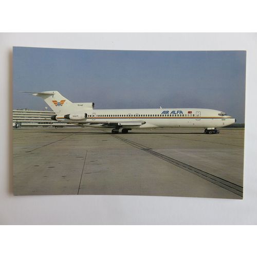 Boeing 727-230 TC-ALF Air Alfa Flite-Line Aviation Postcard