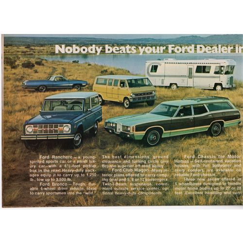Ford vintage Full Page Print Ad April 1971