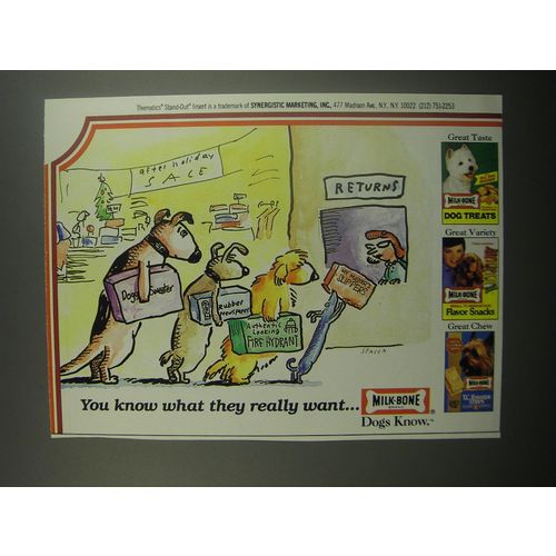 1991 Milk-Bone Dog Biscuits Ad - You know what they really want