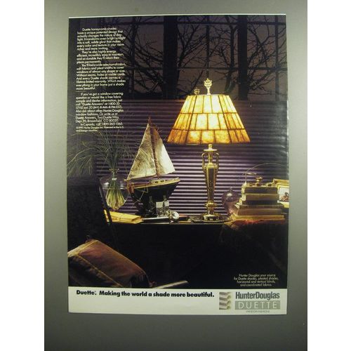 1991 Hunter Douglas Duette Window Fashions Ad - Shade More Beautiful