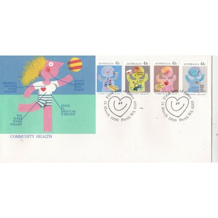 Australia 1990 Community Health FDC Perth special cancel Unaddressed VGC