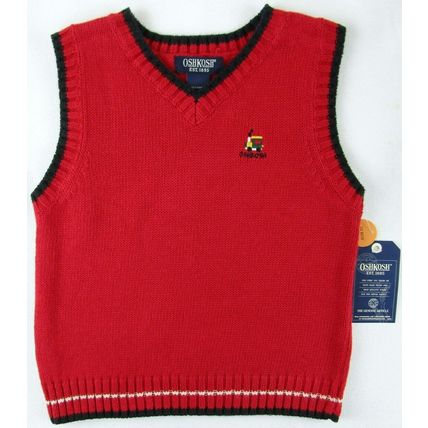 NWT OshKosh Boy's Red Train V-Neck Sweater Vest, 6-9M, 12M or 24M, $30