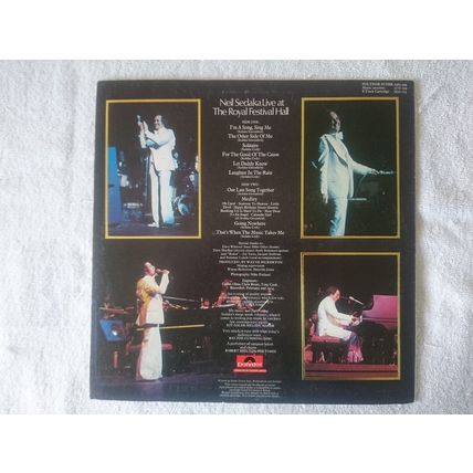 NEIL SEDAKA – LIVE AT THE ROYAL FESTIVAL HALL - 12" ALBUM