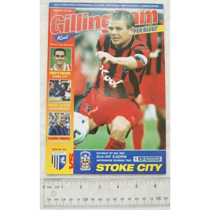1999 programme Gillingham v. Stoke City