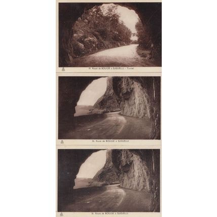 Route de Bougie a Djidjelli A Bougie 3x Real Photo Algeria Algerian Postcard s