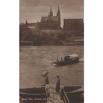 Basel Platz Munster Und Fahre Boat Child Uniform Swiss Postcard