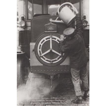 French Garage Petrol Assistant Watering Can Engine 1970s France Car Postcard