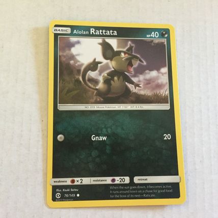 2020 Pokemon Cards Rattata 076/149 & Raticate 077/202
