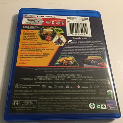 Disney / Pixar Cars 3 Animated Movie Blu-Ray Disc Only (No DVD No Digital)