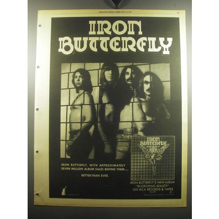 1975 Iron Butterfly Scorching Beauty Album Advertisement