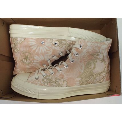 New Womens 10.5 Converse CTAS 70 Hi Light Twinel Embroidered Shoes $90 159649C