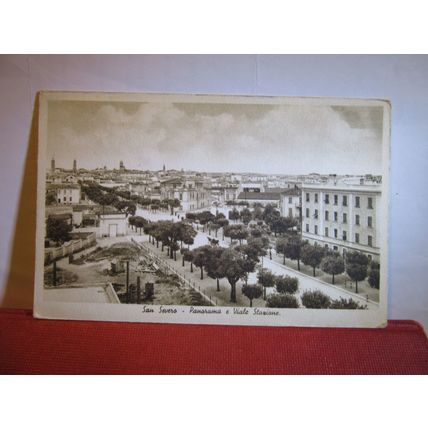 VIALE STAZIONE, SAN SEVERO, ROME, ITALY unused vintage postcard #