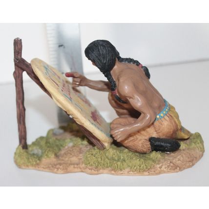 Native American Indian Figurine Painting Detailed by Youngs Inc Home Decor Gif