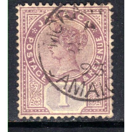Jamaica 1889 - 91 QV 1d Purple & Mauve used SG 27 ( 485 )