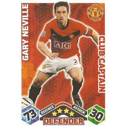 Match Attax Extra 2009/10 Collection: Club Captain, Manchester Utd - Neville (Ga