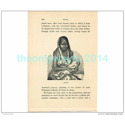 CREOLE, TRINIDAD, Book Illustration, c1883