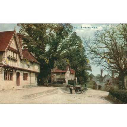 Penshurst, Kent, Rare Photochrom Celesque Postcard, 1917