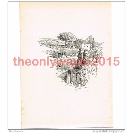 View from Tarascon, France, Book Illustration (Print), c1920