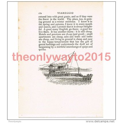 Viareggio, the Mole, Italy, Book Illustration (Print), c1920