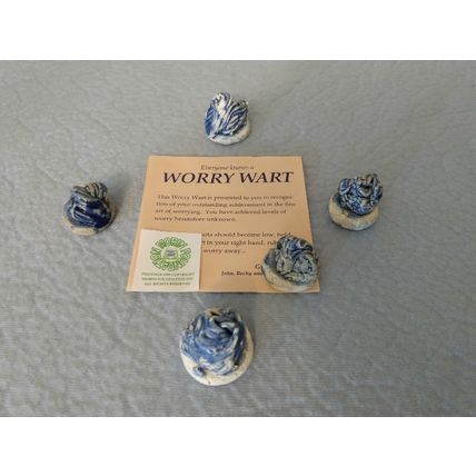LOT OF 5 WORRY WART MINI GARROU POTTERY PIECES