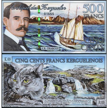 Kerguelen Islands. Banknote 500 francs. 2011. Unc. Polymer. Cat# P.NL