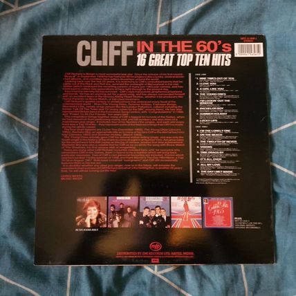 Cliff Richard – In The 60's - 16 Great Top Ten Hits (MFP4156561) 1984 (LP)