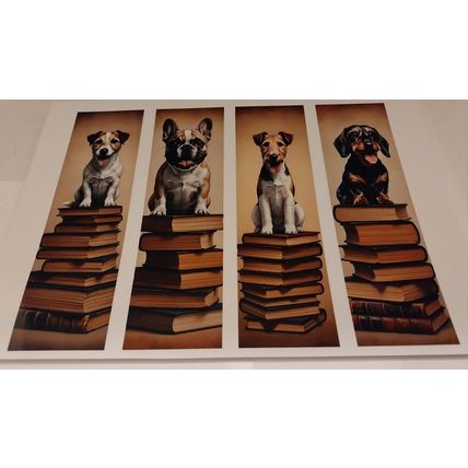 Cute Dog Bookmarks Book Markers Gift For Reader (X4)
