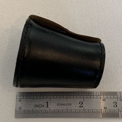 4 VINTAGE Metal German Nesting Shot Glasses Cups Set Black Leather Travel Case