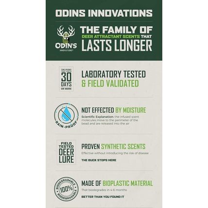 ODIN'S INNOVATIONS 12oz Earth Scent Deer Attractant Pellets Buck or Doe Hunting