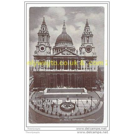 ST PAUL'S CATHEDRAL, LONDON, ENGLAND, 1947, Postcard