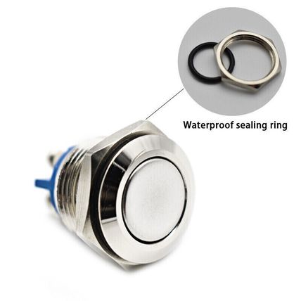 16mm Metal Heavy Duty Push Button Momentary 240v /12v screw terminals